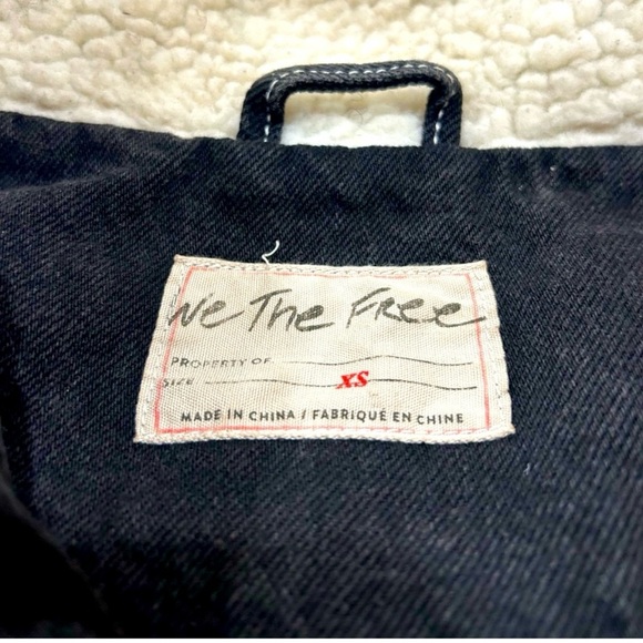 Free People Ariel Fleece Collar
Denim Trucker Jacket Washed xtra small - Picture 2 of 5